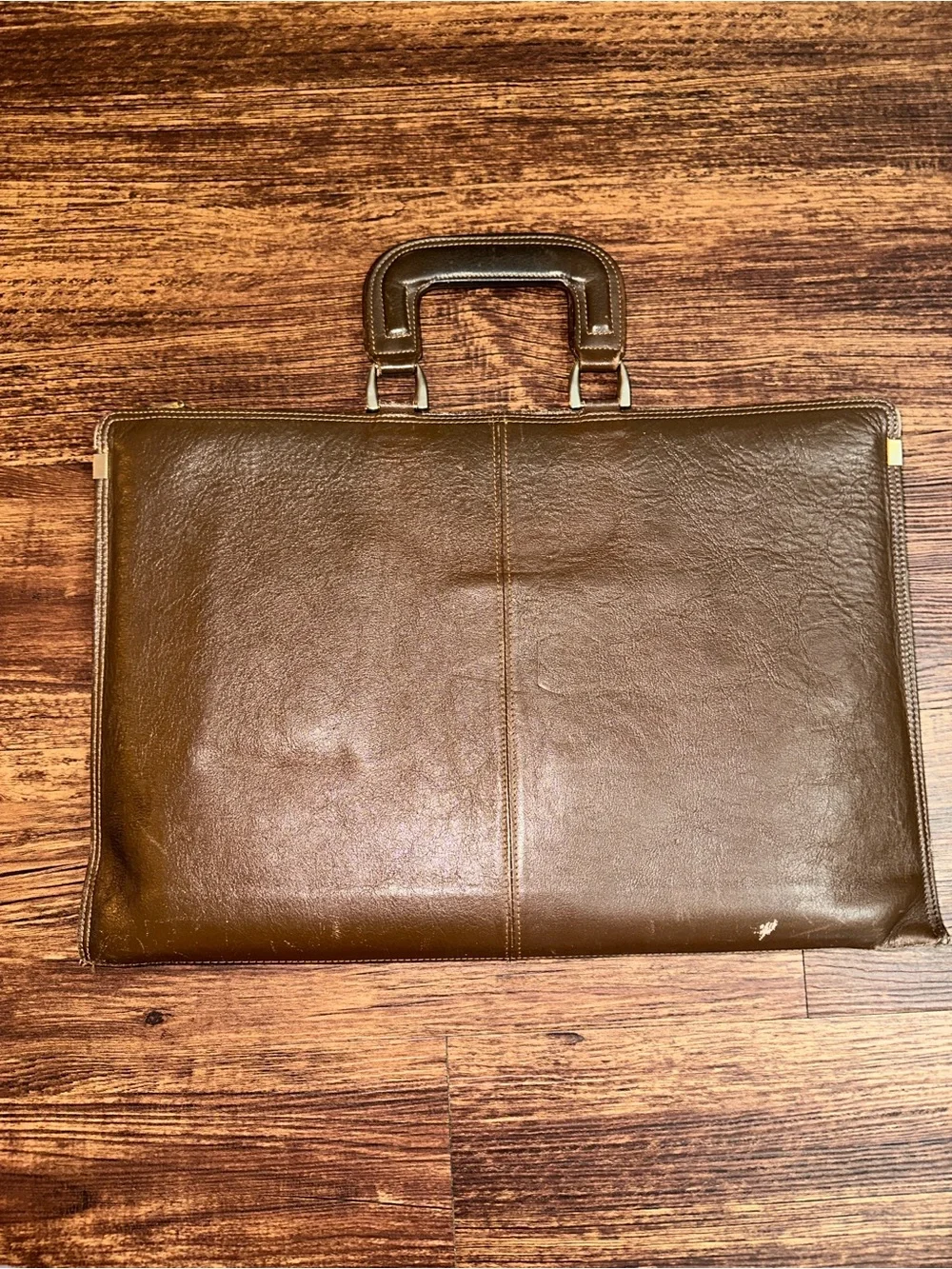 Vintage Brown Leather Portfolio Men's
